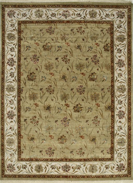 Jaipur Green Hand Knotted 66 X 910 Area Rug 901-75647 Image 0