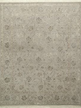 Jaipur Grey Hand Knotted 6'6" X 9'10"  Area Rug 901-75651