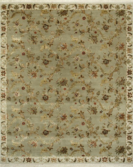 Jaipur Green Hand Knotted 80 X 100  Area Rug 901-75660 Image 0