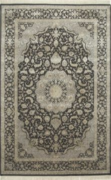 Isfahan Brown Hand Knotted 6'6" X 9'10"  Area Rug 901-75666
