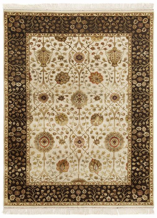 Jaipur White Hand Knotted 40 X 60 Area Rug 901-75680 Image 0