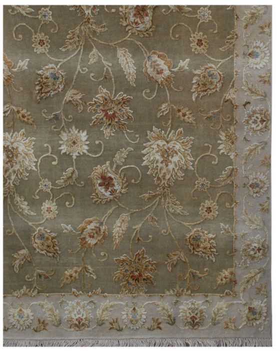 Jaipur Green Hand Knotted 80 X 100 Area Rug 901-75703 Image 2