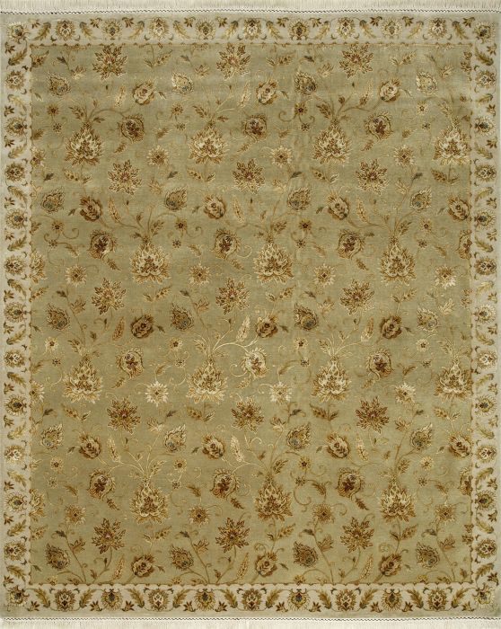 Jaipur Green Hand Knotted 80 X 100 Area Rug 901-75703 Image 0