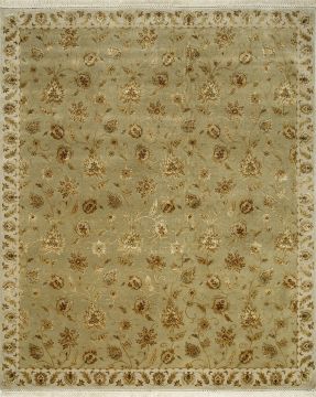 Jaipur Green Hand Knotted 8'0" X 10'0"  Area Rug 901-75703