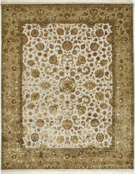 Jaipur White Hand Knotted 80 X 100 Area Rug 901-75704 Image 0