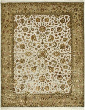 Jaipur White Hand Knotted 8'0" X 10'0"  Area Rug 901-75704