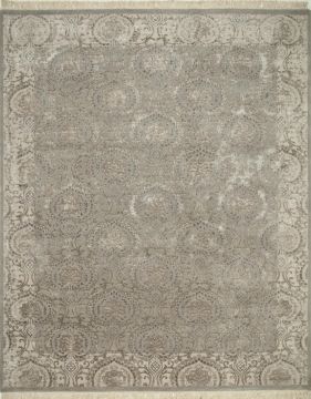 Jaipur Grey Hand Knotted 6'6" X 9'10"  Area Rug 901-75718