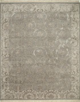 Jaipur Grey Hand Knotted 6'6" X 9'10"  Area Rug 901-75718