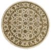 Jaipur White Round Hand Knotted 100 X 100  Area Rug 901-75727 Thumb 0