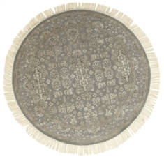 Jaipur Grey Round Hand Knotted 10'0" X 10'0"  Area Rug 901-75734