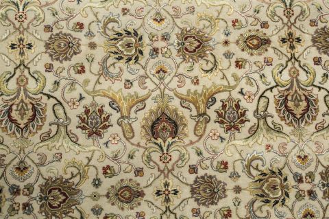 Jaipur White Round Hand Knotted 100 X 100  Area Rug 901-75736 Image 1