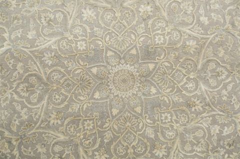 Jaipur Grey Round Hand Knotted 100 X 100  Area Rug 901-75737 Image 1