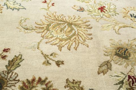 Jaipur White Runner Hand Knotted 25 X 198  Area Rug 901-75742 Image 1