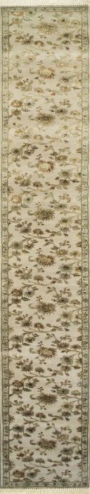 Jaipur White Runner Hand Knotted 25 X 198  Area Rug 901-75742 Image 0