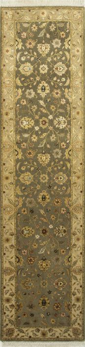 Jaipur Green Runner Hand Knotted 26 X 100  Area Rug 901-75747 Image 0