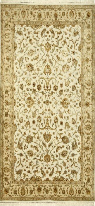 Jaipur White Runner Hand Knotted 26 X 100  Area Rug 901-75753 Image 0