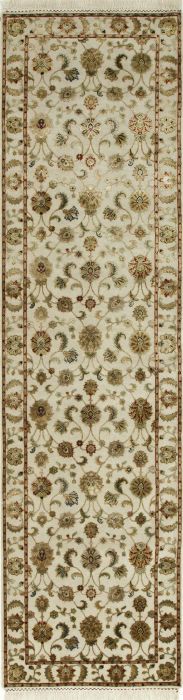 Jaipur White Runner Hand Knotted 30 X 133 Area Rug 901-75765 Image 0