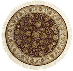 Jaipur Red Round Hand Knotted 6'0" X 6'0"  Area Rug 901-75771