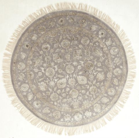 Jaipur Grey Round Hand Knotted 60 X 60  Area Rug 901-75772 Image 0