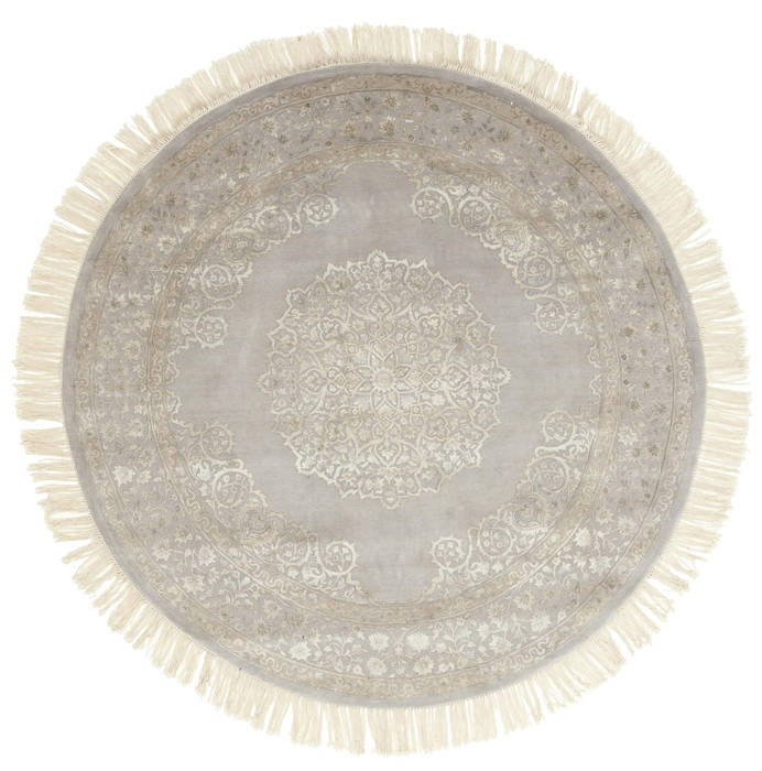 Jaipur Grey Round Hand Knotted 60 X 60  Area Rug 901-75777 Image 0