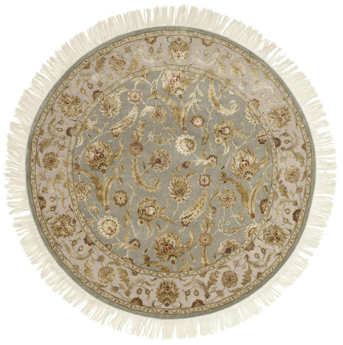 Jaipur Grey Round Hand Knotted 60 X 60  Area Rug 901-75781 Image 0