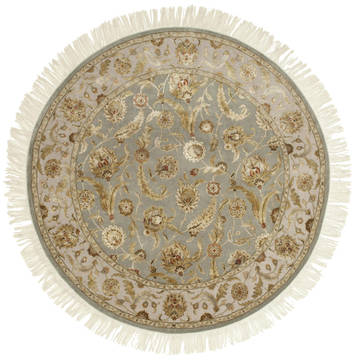 Jaipur Grey Round Hand Knotted 6'0" X 6'0"  Area Rug 901-75781