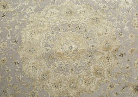 Jaipur Grey Round Hand Knotted 60 X 60  Area Rug 901-75782 Image 1