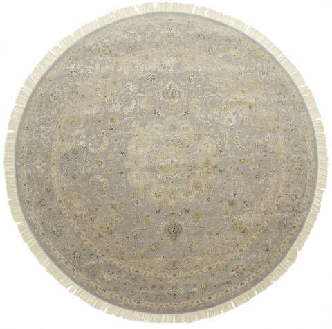Jaipur Grey Round Hand Knotted 60 X 60  Area Rug 901-75782 Image 0