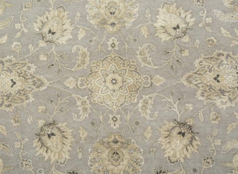 Jaipur Grey Round Hand Knotted 60 X 60  Area Rug 901-75783 Image 1