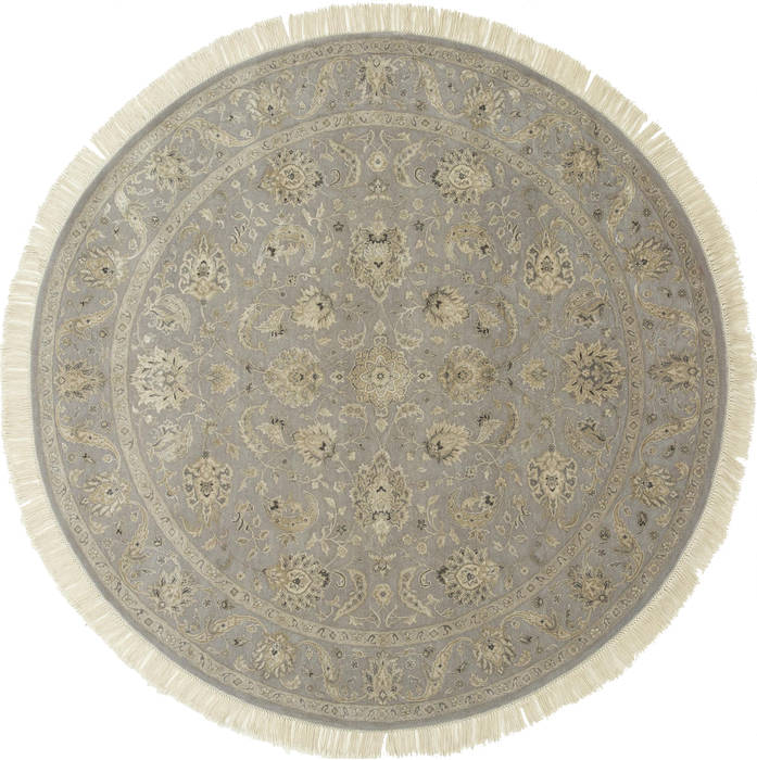 Jaipur Grey Round Hand Knotted 60 X 60  Area Rug 901-75783 Image 0