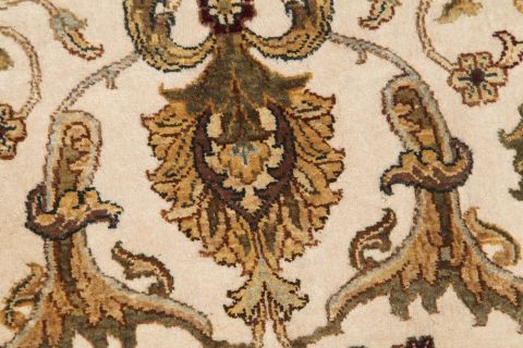 Jaipur White Round Hand Knotted 80 X 80  Area Rug 901-75793 Image 1