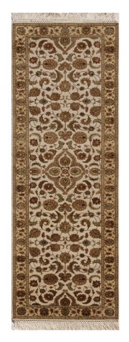 Jaipur White Runner Hand Knotted 30 X 133  Area Rug 901-75811 Image 0