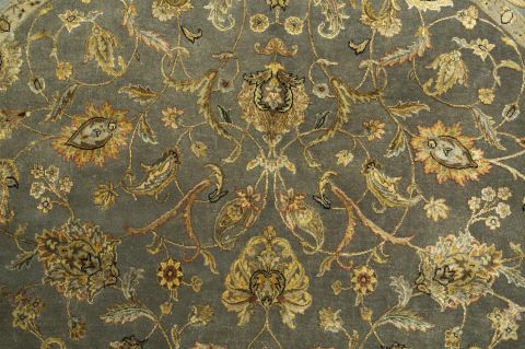 Jaipur Green Round Hand Knotted 80 X 80  Area Rug 901-75832 Image 1