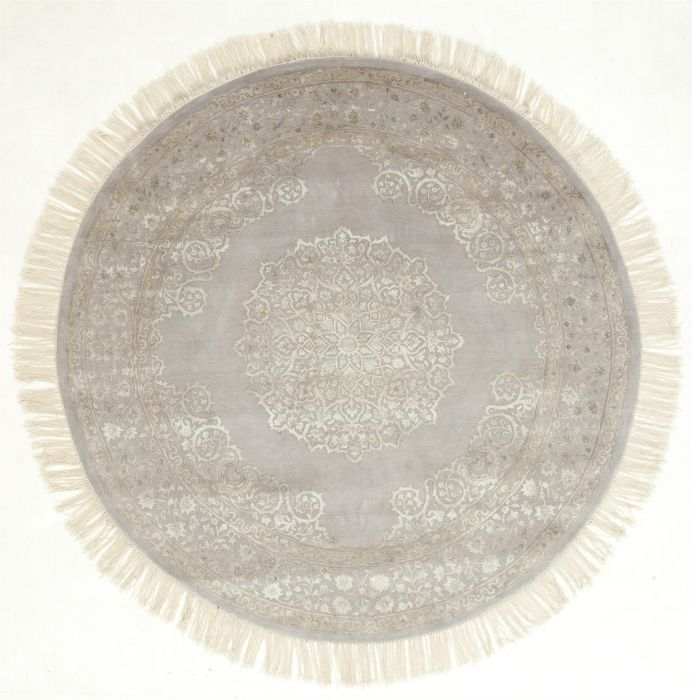Jaipur Grey Round Hand Knotted 80 X 80  Area Rug 901-75833 Image 0