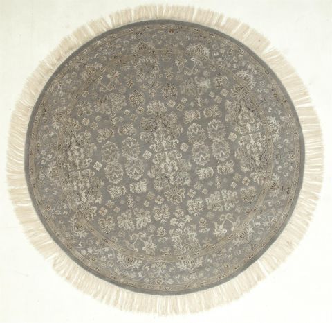 Jaipur Grey Round Hand Knotted 80 X 80  Area Rug 901-75834 Image 0