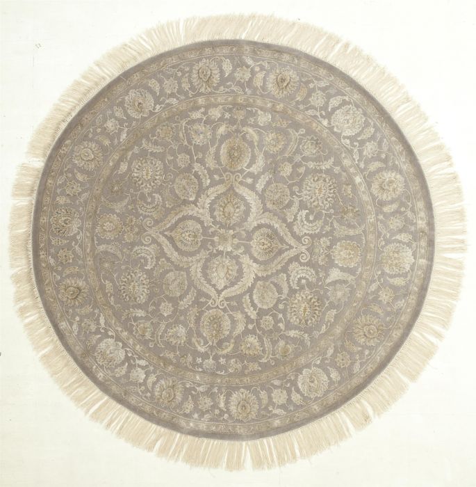 Jaipur Grey Round Hand Knotted 90 X 90  Area Rug 901-75838 Image 0