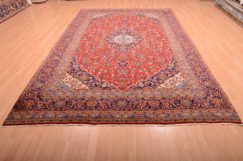 Kashan Red Hand Knotted 74 X 120 Area Rug 100-75868 Image 12