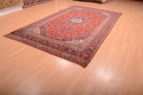 Kashan Red Hand Knotted 74 X 120 Area Rug 100-75868 Image 13