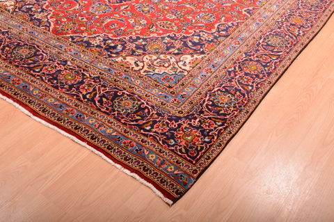 Kashan Red Hand Knotted 74 X 120 Area Rug 100-75868 Image 14