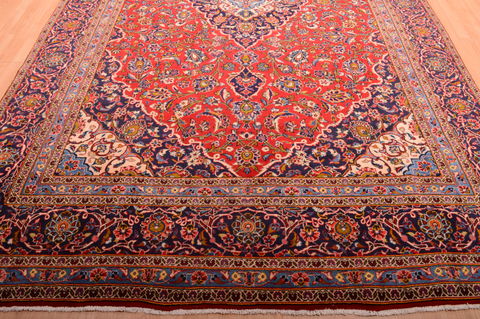 Kashan Red Hand Knotted 74 X 120 Area Rug 100-75868 Image 16