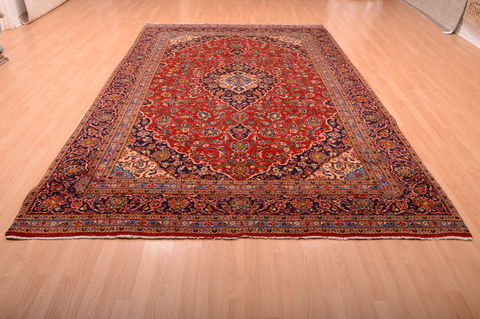 Kashan Red Hand Knotted 74 X 120 Area Rug 100-75868 Image 17