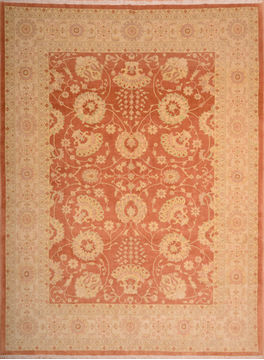 Moshk Abad Beige Hand Knotted 9'5" X 12'8"  Area Rug 100-75890