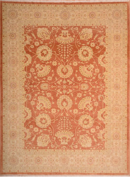 Moshk Abad Beige Hand Knotted 9'5" X 12'8"  Area Rug 100-75890