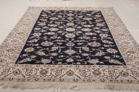 Nain Multicolor Hand Knotted 79 X 108 Area Rug 155-75906 Image 1