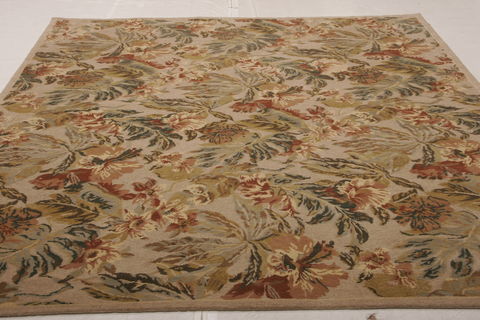 Nepal Multicolor Hand Woven 84 X 103 Area Rug 155-75941 Image 1