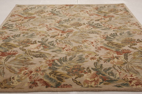 Nepal Multicolor Hand Woven 84 X 103 Area Rug 155-75941 Image 7