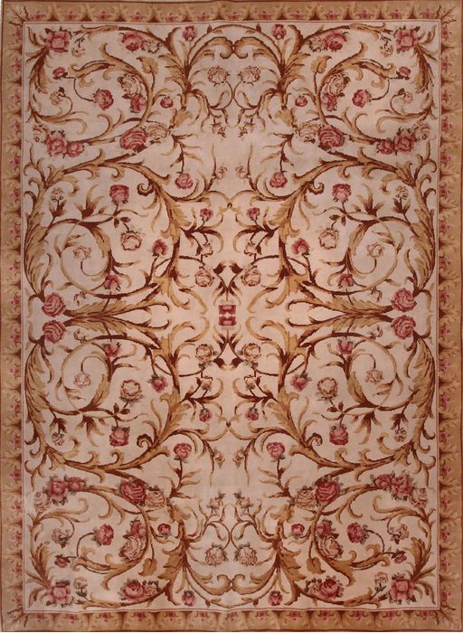 Aubusson Multicolor Hand Woven 90 X 120 Area Rug 155-75950 Image 0