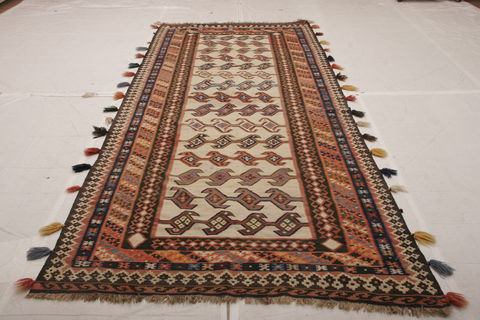 Kilim Multicolor Runner Hand Woven 50 X 122 Area Rug 155-75962 Image 1