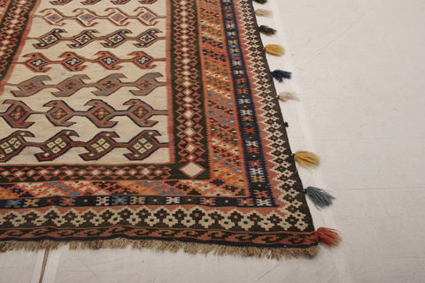 Kilim Multicolor Runner Hand Woven 50 X 122 Area Rug 155-75962 Image 2