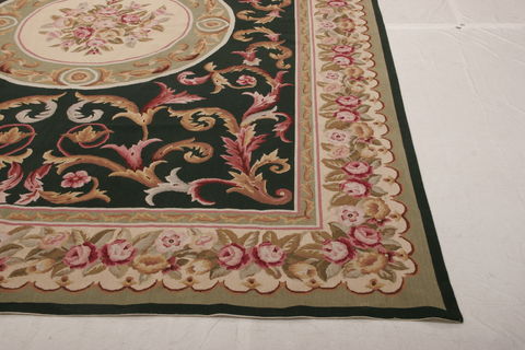 Aubusson Multicolor Hand Woven 90 X 120  Area Rug 155-75964 Image 3